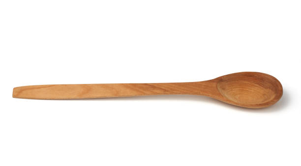 istock wooden new vintage spoon with long handle isolated on white background 1208022582