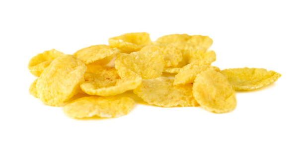 istock Tasty cornflakes isolated on a white background, dry cereals 1208024520