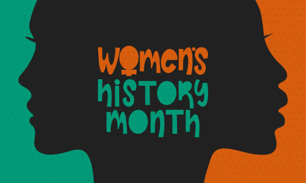 Women's History Month. Celebrated annual in March, to mark women’s contribution to history. Female symbol. Women's rights. Girl power in world. Poster, postcard, banner. Vector illustration Women's History Month. Celebrated annual in March, to mark women’s contribution to history. Female symbol. Women's rights. Girl power in world. Poster, postcard, banner. Vector illustration female gender symbol stock illustrations