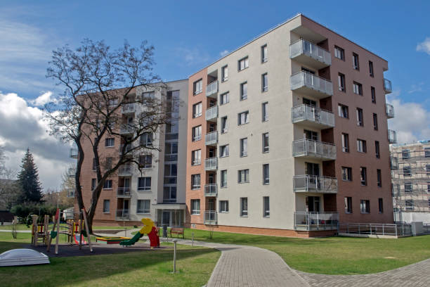 istock Modern European residential quarter 1208025499