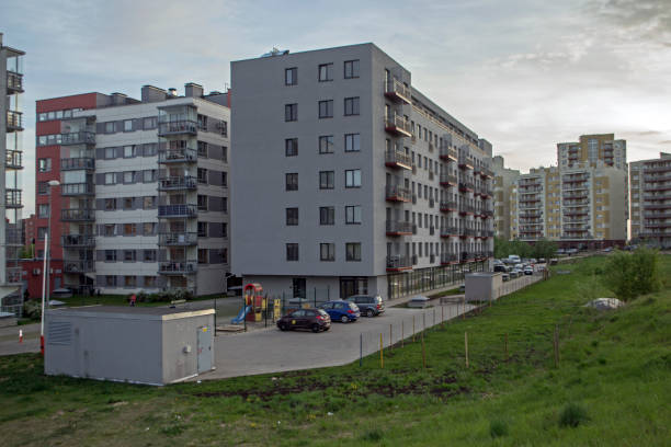 istock Modern European residential quarter 1208025501
