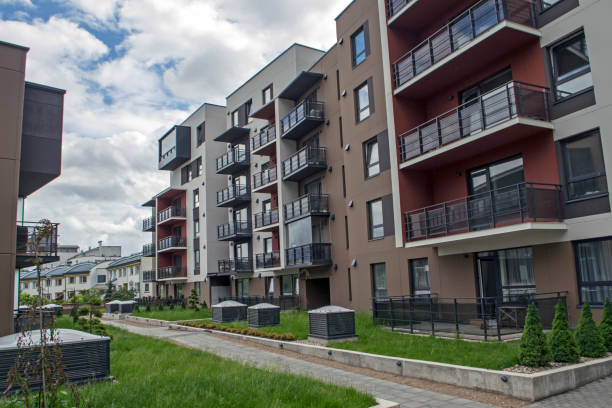 istock Modern European residential quarter 1208025509
