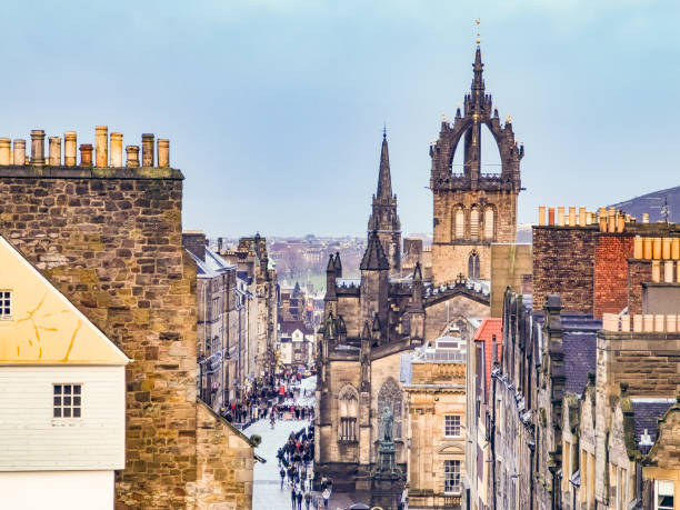 The royal mile Royal mile from ontop of camera obscura royal mile stock pictures, royalty-free photos & images
