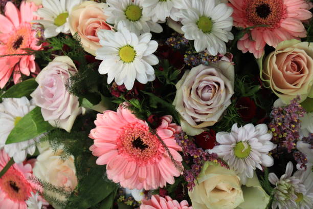 istock Pink and white wedding flowers 1208030199
