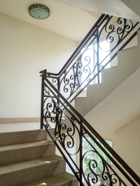 istock The Marble staircase with stairs in luxury hall 1208032162