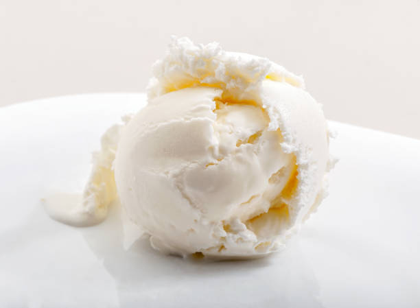 istock ice cream scoop on white dish close-up against neutral background 1208041690