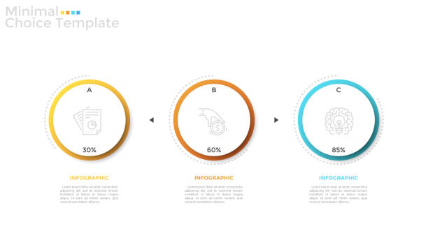 illustrazioni stock, clip art, cartoni animati e icone di tendenza di modello infografico moderno - infographic vector sharing arrow sign