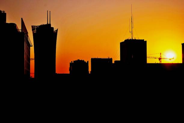 istock City in silhouette during sunset 1208043580