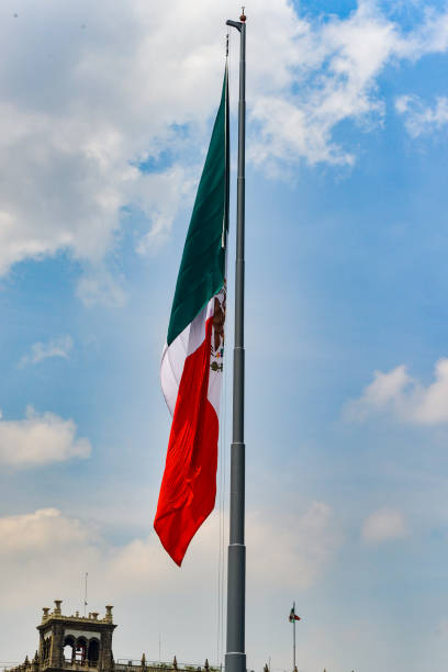 istock Mexican Flag - Mexico City, Mexico 1208062975