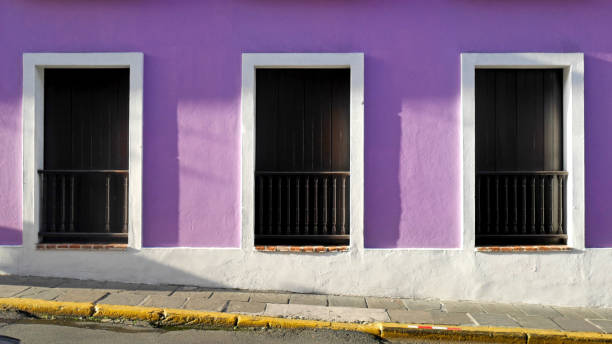 istock Three Windows in a Purple Wall in San Juan 1208065041