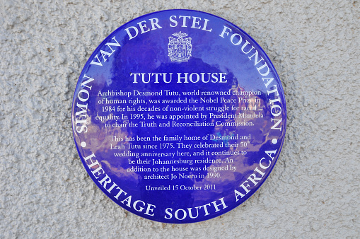 Desmond Tutu House a part of the heritage of South Africa in Soweto.