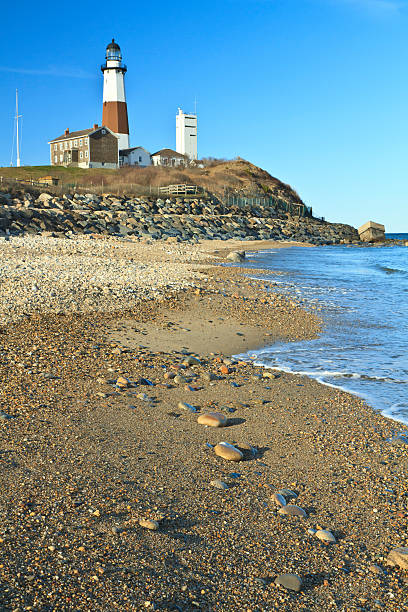 istock Gravel Beach Montauk Light 120806690