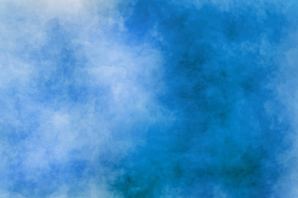 abstrakter strukturierter hintergrund in blautönen. dynamische farbspritzer auf papier. mixed media illustration - textured effect contemporary painted image mottled stock-fotos und bilder