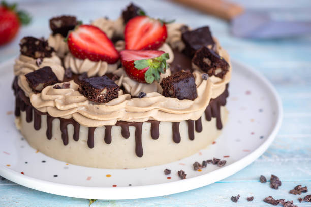 istock Vegan cake made from coconut milk and coconut sugar cream 1208080723