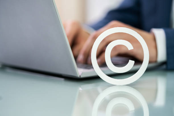 Copyright Sign Near Laptop