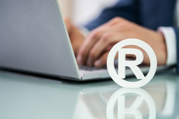istock Trademark Sign Near Laptop 1208085004