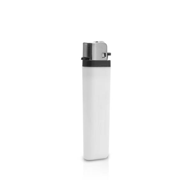 istock White plastic gas lighter isolated on white background with clipping path 1208087584