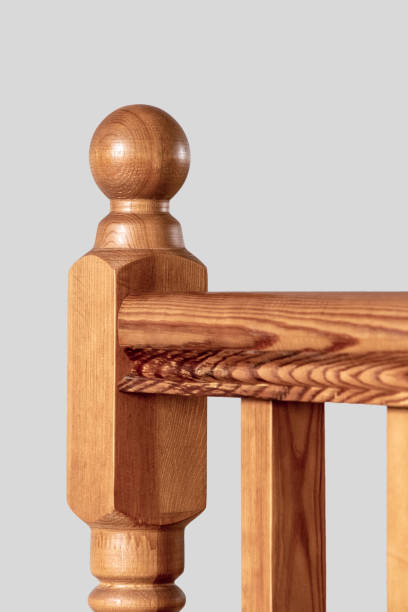 istock Wooden baluster close-up 1208088133