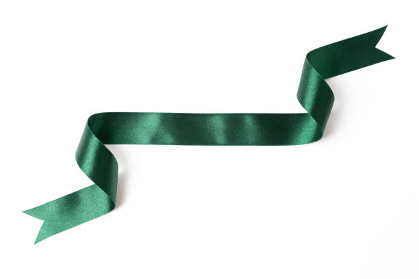 istock green banners ribbons label on white background 1208089512