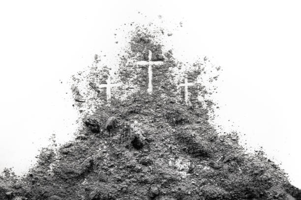 istock Three cross on the Golgotha hill as Good Friday, Easter, Ash Wdnesday or Lent 1208091221