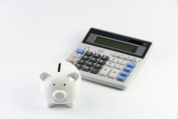 istock Piggy bank and Calculator 1208092349