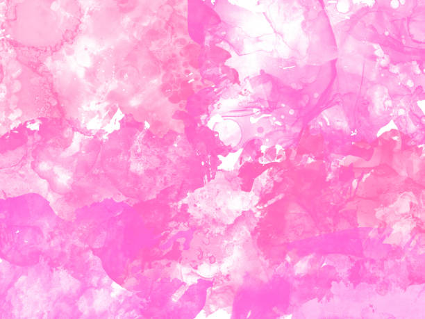 istock Abstract painting of watercolor in pink, art background 1208100768