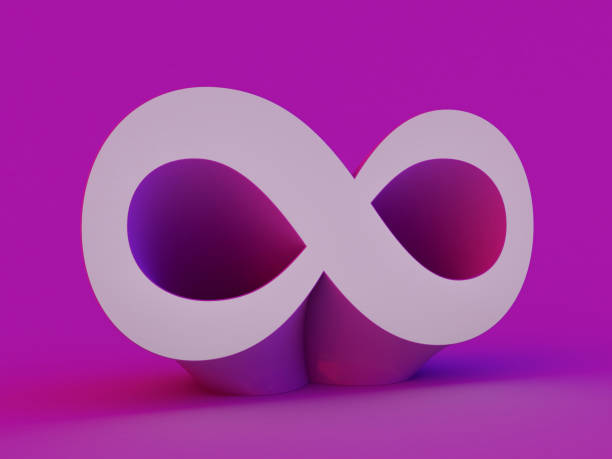 istock Symbol of infinity art info. Combination of figure 8. Infinity concept icon. 3D 1208101914