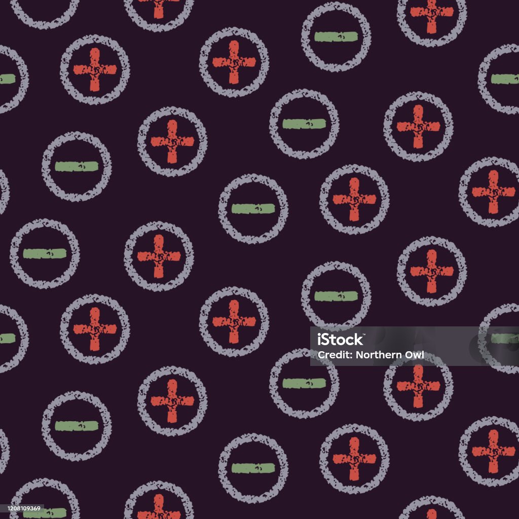 Plus Sign Repeating Pattern Plus And Minus Repeat Surface Pattern Stock Illustration - Download ...