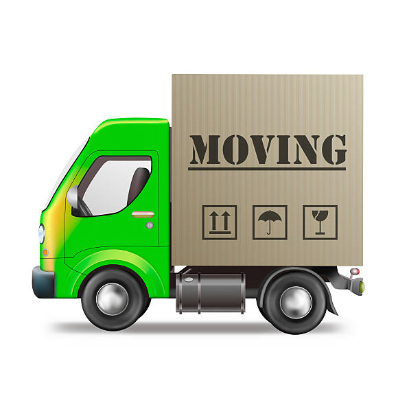 caminhão em movimento - moving van moving office moving house truck - fotografias e filmes do acervo