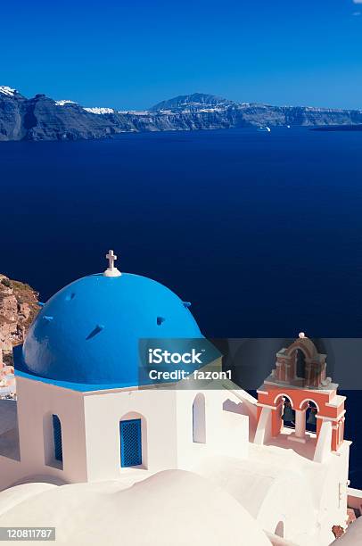 Santorini Greece Stock Photo - Download Image Now - Aegean Islands, Aegean Sea, Architectural Dome