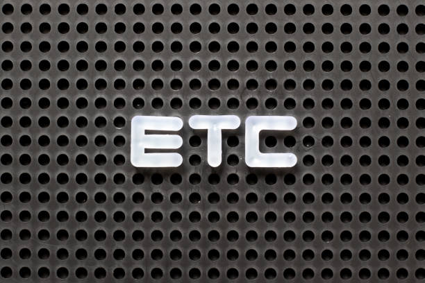 istock Black color pegboard with white letter in word etc (abbreviation of et cetera) 1208119190
