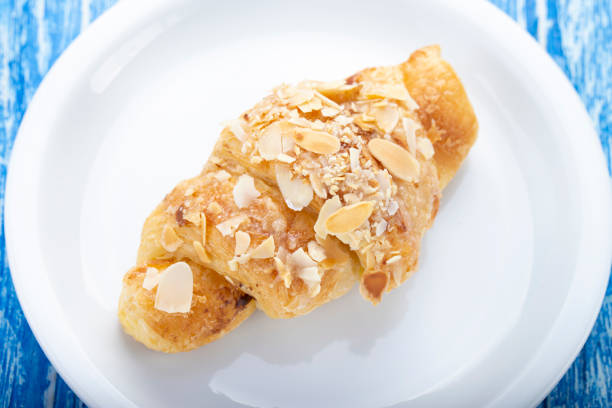istock Fresh croissant on a plate. 1208120619