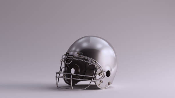 istock Silver American Football Helmet 1208121936