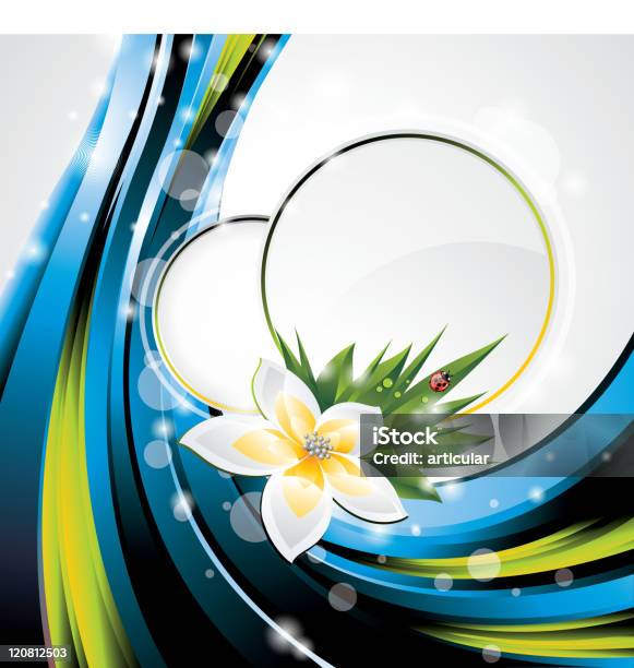 Background Design On A Spring And Nature Theme With Flower Stock Illustration - Download Image Now