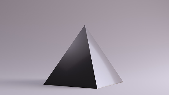 Silver Pyramid 3d illustration 3d render