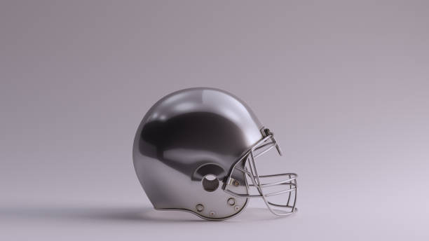 istock Silver American Football Helmet 1208126806