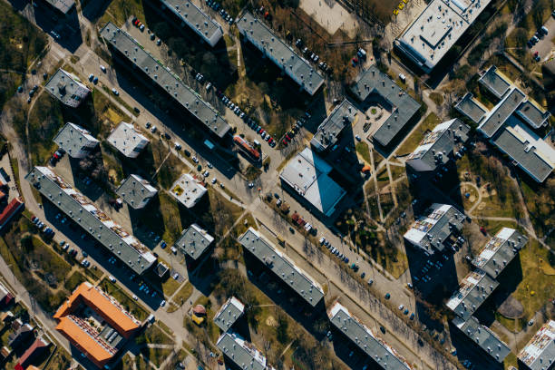 istock Flying over city area 1208130642