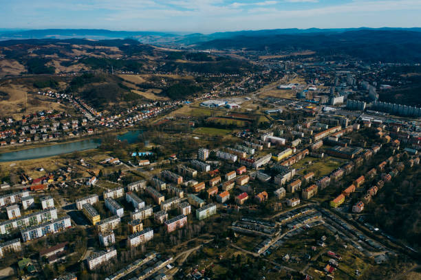istock Flying over city area 1208130649