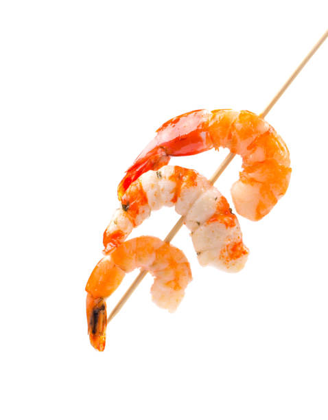 istock Grilled shrimps on a stick. 1208135624