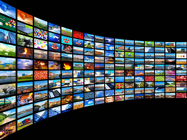 Streaming media concept See also: projection screen photos stock pictures, royalty-free photos & images