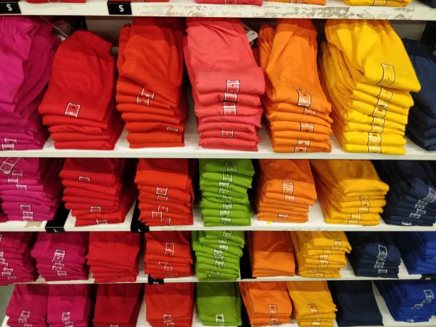 Folded clothes in the department store