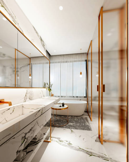 istock 3D Render of Luxury Bathroom 1208138614