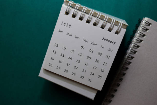 istock White Calendar January 2020 on office desk background 1208141447