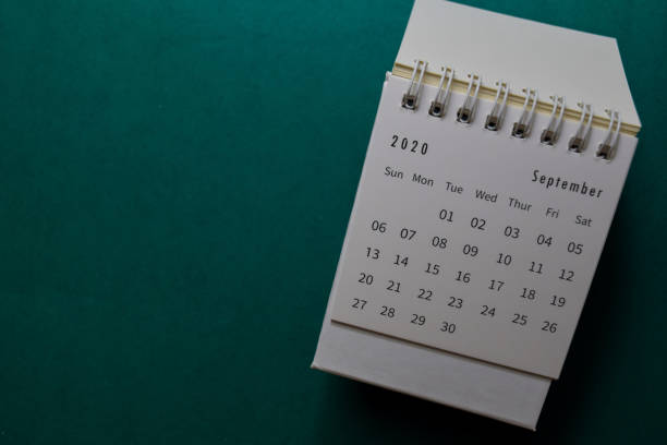 istock White Calendar September 2020 on office desk background 1208141482