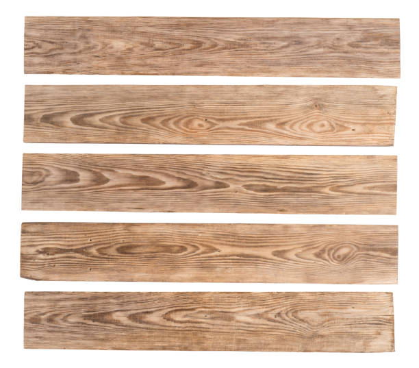 istock Old wooden planks isolated on white background 1208141736
