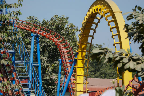 istock Low Angle View Of Rollercoaster Tracks Against Sky 1208143085