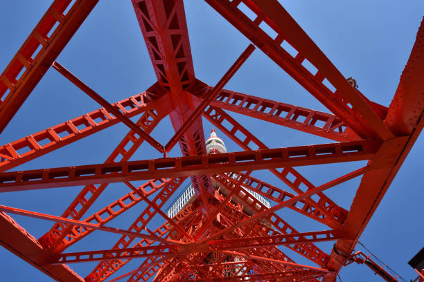 istock Tower and blue sky in Tokyo 1208144409