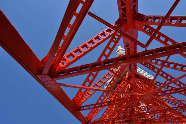 istock Tower and blue sky in Tokyo 1208144410
