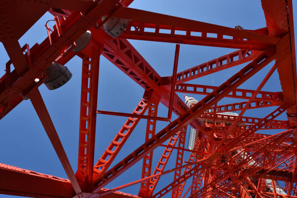 istock Tower and blue sky in Tokyo 1208144412