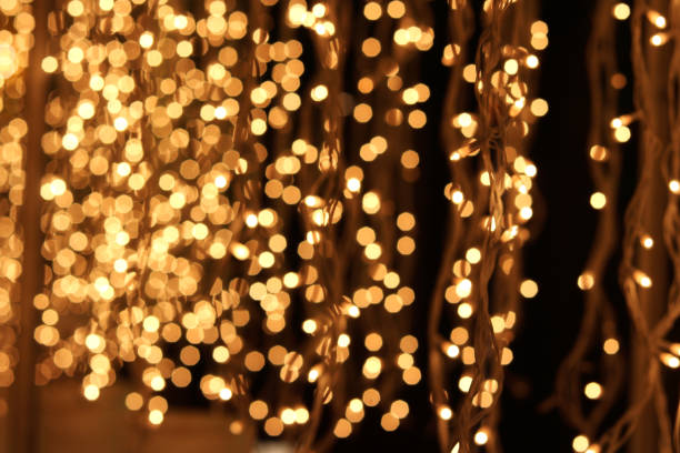 istock Bunch of small lights hanging 1208149866
